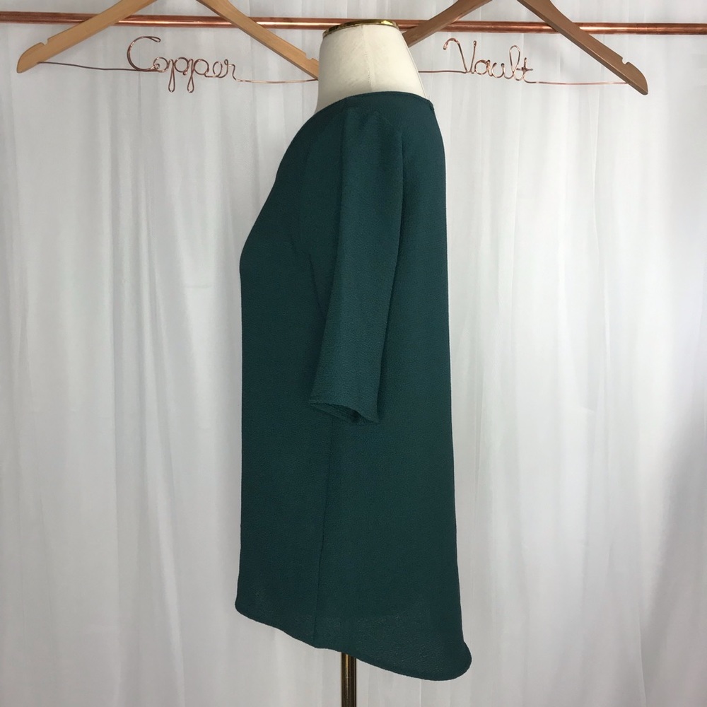 Everly Evergreen Short Sleeve Blouse - Picture 2 of 6